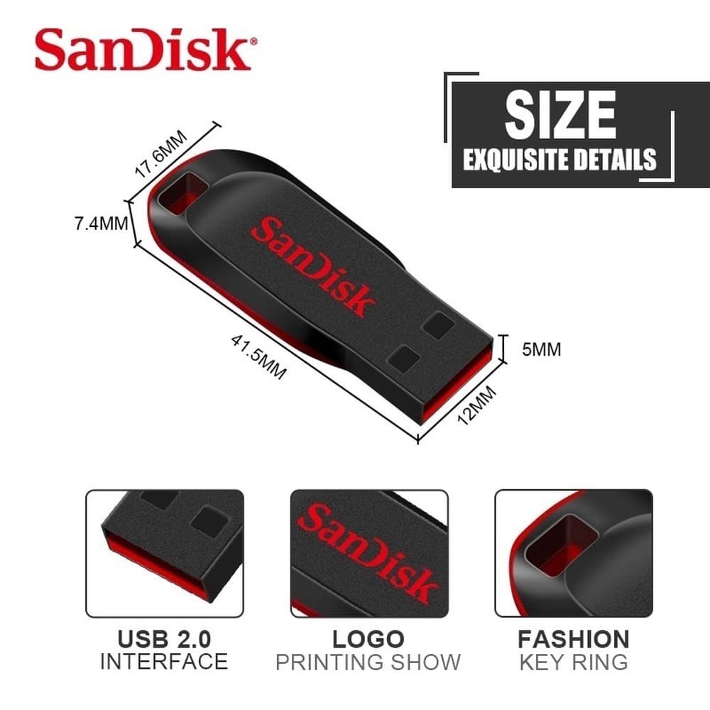 แฟลชไดร์ฟ Flash Drive แฟลชดิสก์ Flash Disk USB 2.0 4GB 8GB 16GB 32GB 64GB 128GB รูปที่ 5