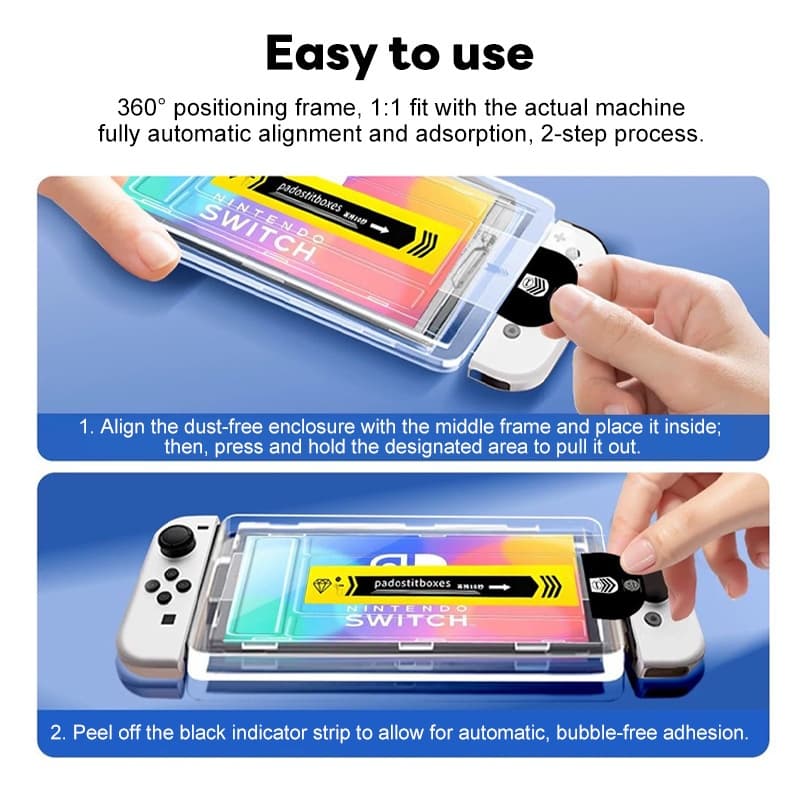 Actual EASY Temperglass 9h กระจกติดหน้าจอ Nintendo Switch 2 / Oled และ รุ่นปกติ ติดง่ายสุดๆ แค่วาง รู๊ดปรื๊ด รูปที่ 2