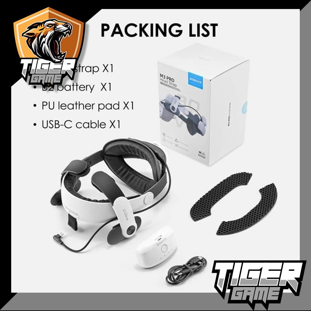BOBOVR M3 Pro Head Strap สำหรับ Meta Quest 3 / 3s (สายรัดหัว)(อุปกรณ์เสริม Meta)(แท่นชาร์จแบต Meta)