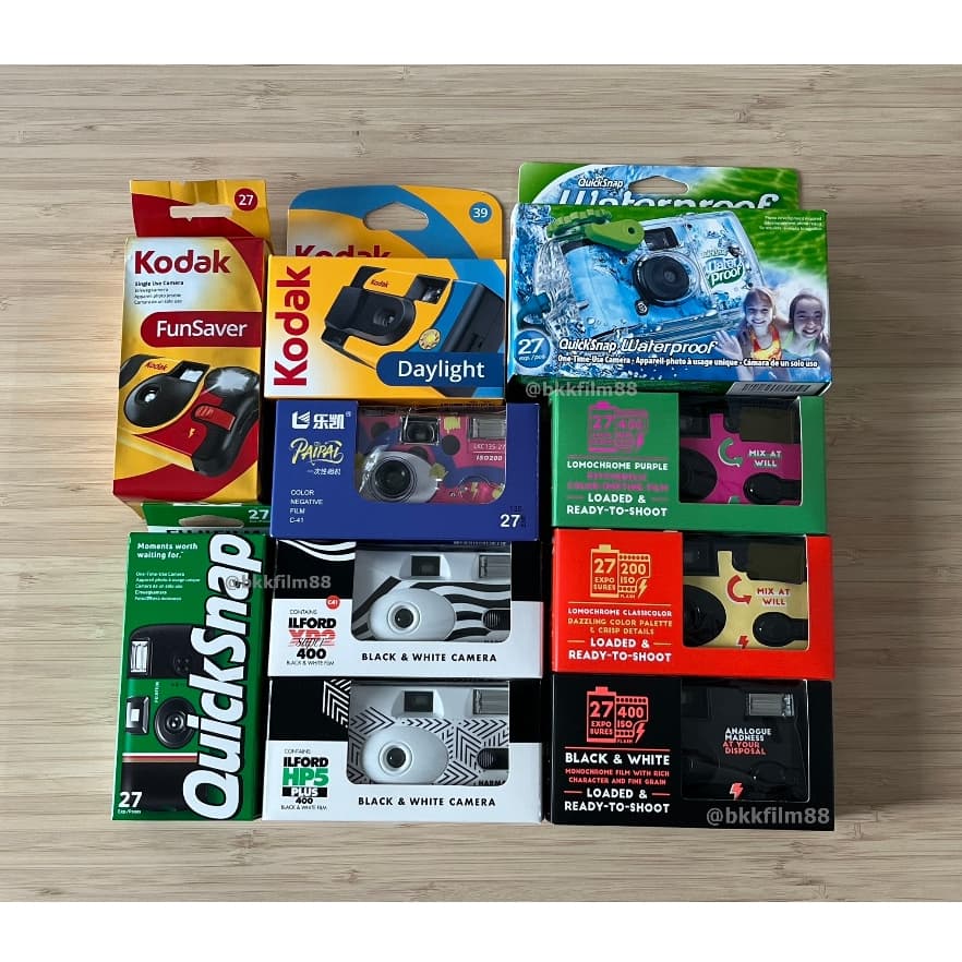 กล้องฟิล์มใช้แล้วทิ้ง Disposable Film Camera 35mm Kodak Fuji Ilford Harman กล้องฟิล์ม Single Use