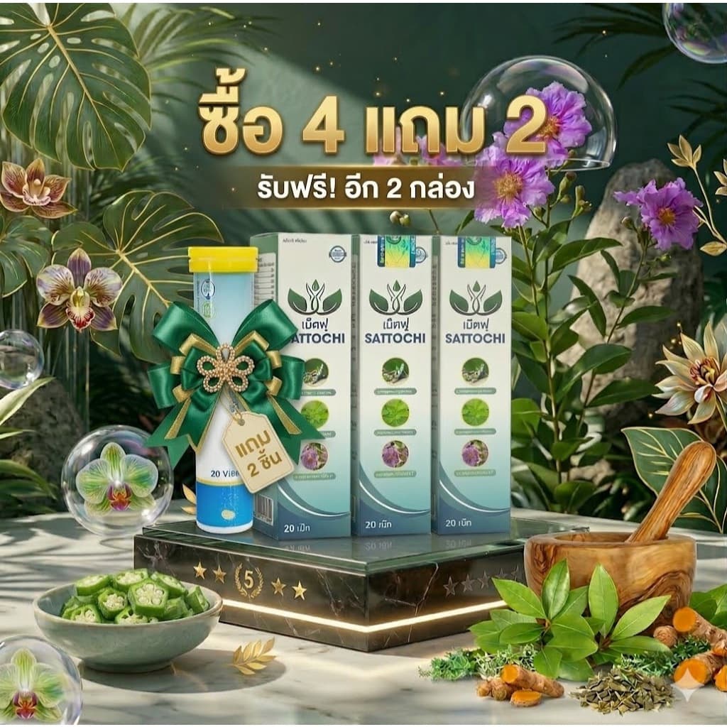 Sattochi เม็ดฟู่ ซื้อ 3 แถม 1 ซื้อ 4 แถม 2 รีบสั่งเลย,ช่วยดูแลระดับน้ำตาลในเลือดให้สมดุล รูปที่ 3