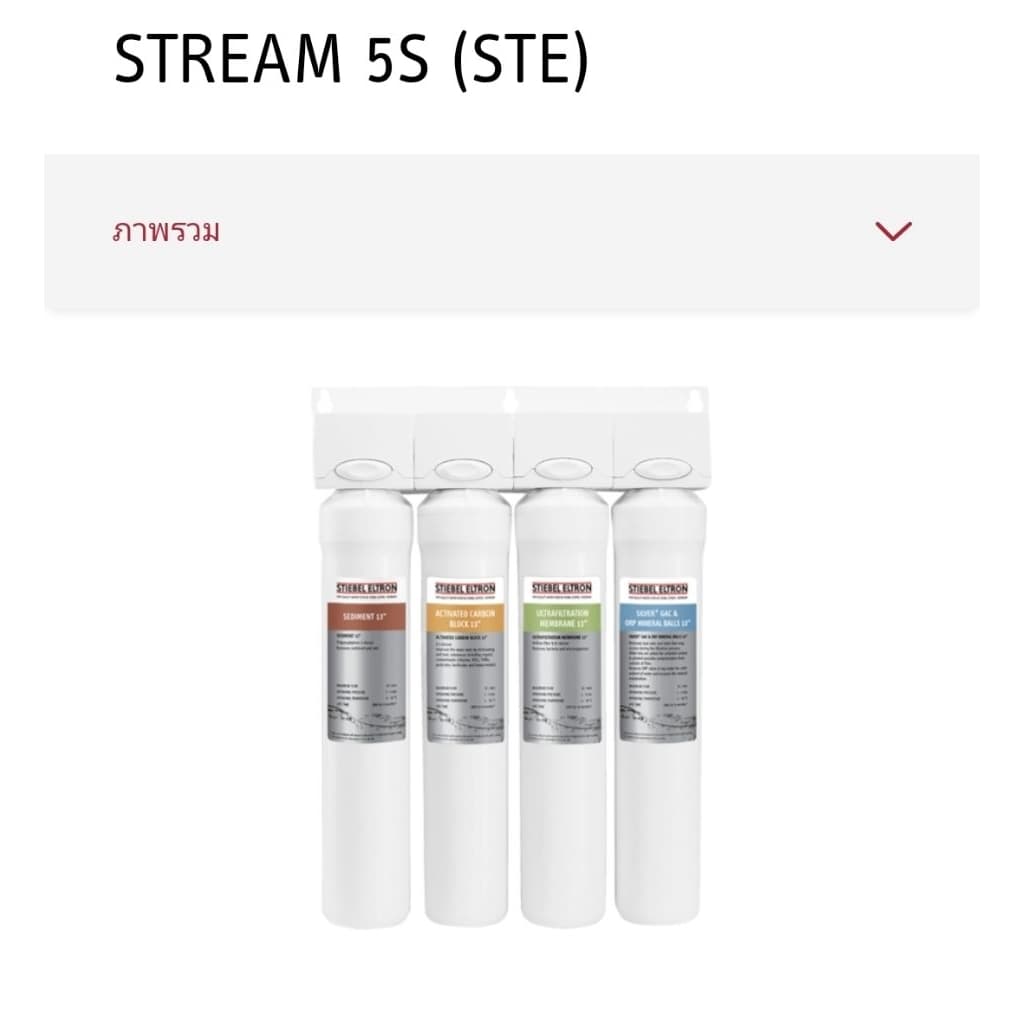 Stiebel Eltron SILVER GAC & MINERAL BALLS 13" ไส้กรองน้ำดื่ม สำหรับเครื่องกรองน้ำ รุ่น Stream 5S รูปที่ 5