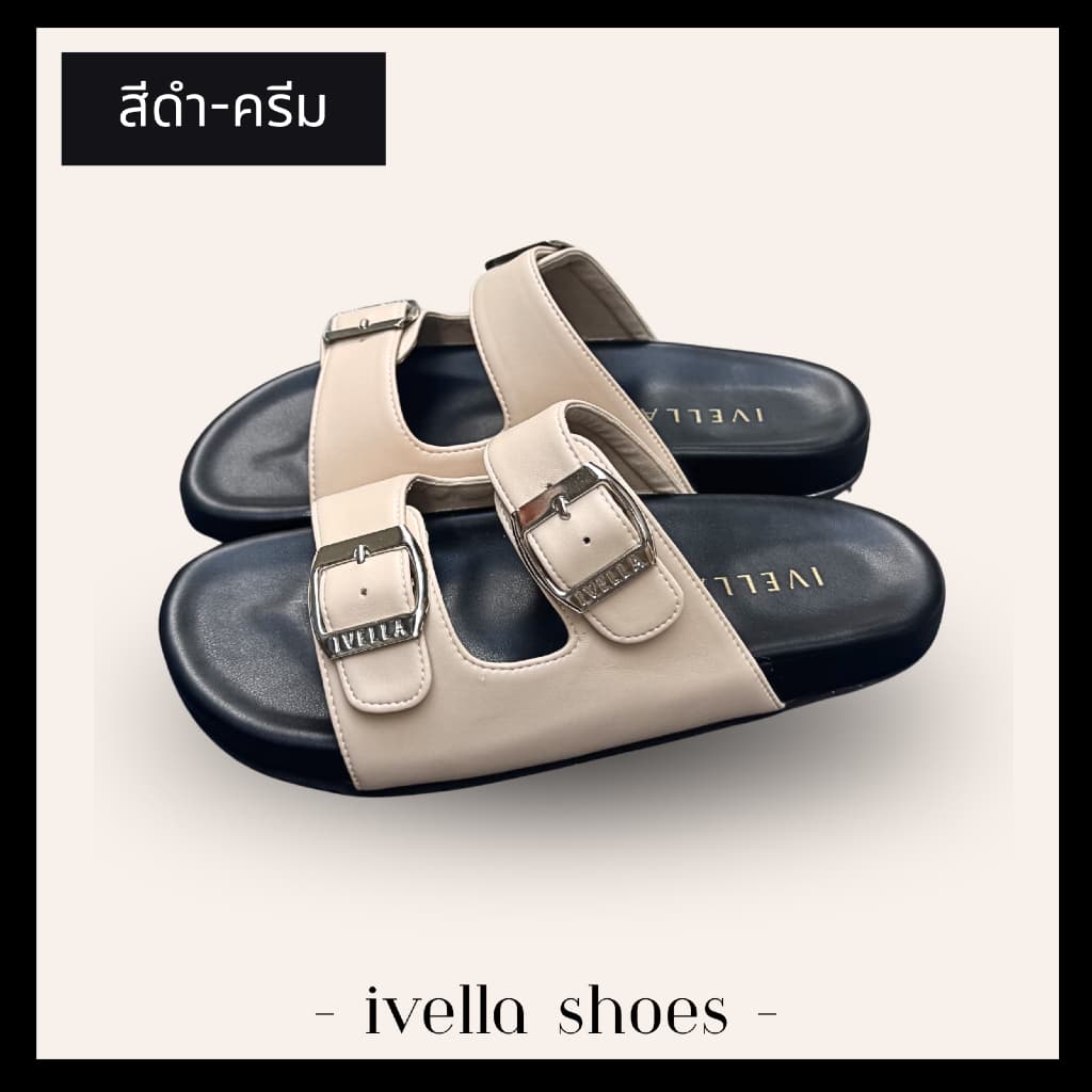 รองเท้าแตะ IVY SHOES สวมเข็มขัด2ตอน นิ่มมาก มี 4 สี รองเท้าผู้หญิง size 36-41 รูปที่ 5