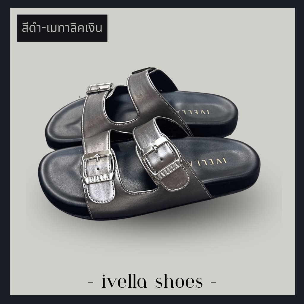 รองเท้าแตะ IVY SHOES สวมเข็มขัด2ตอน นิ่มมาก มี 4 สี รองเท้าผู้หญิง size 36-41 รูปที่ 3
