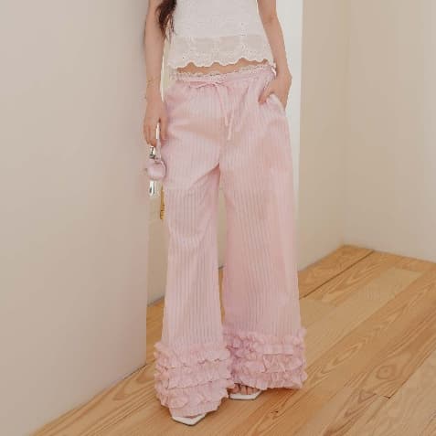 LILGLORY Fufu Pants กางเกงขายาว เอวยางยืด รูปที่ 1