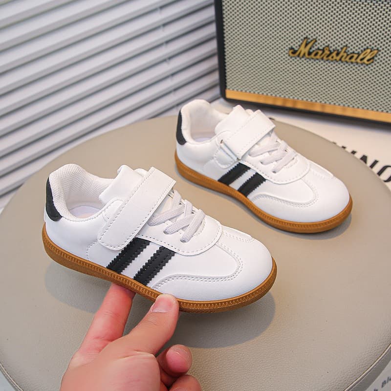 Children's Sneakers รองเท้าฝึกคุณธรรมเด็ก รองเท้าสีขาวลำลอง แฟชั่นเกาหลี ไซส์ 27-37 รูปที่ 6