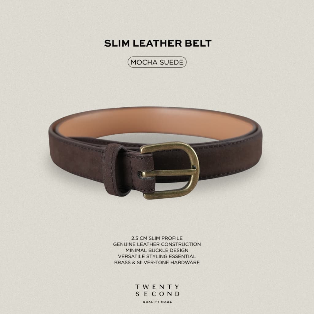 TWENTYSECOND เข็มขัดหนังแท้ รุ่น Slim Leather Belt รูปที่ 5
