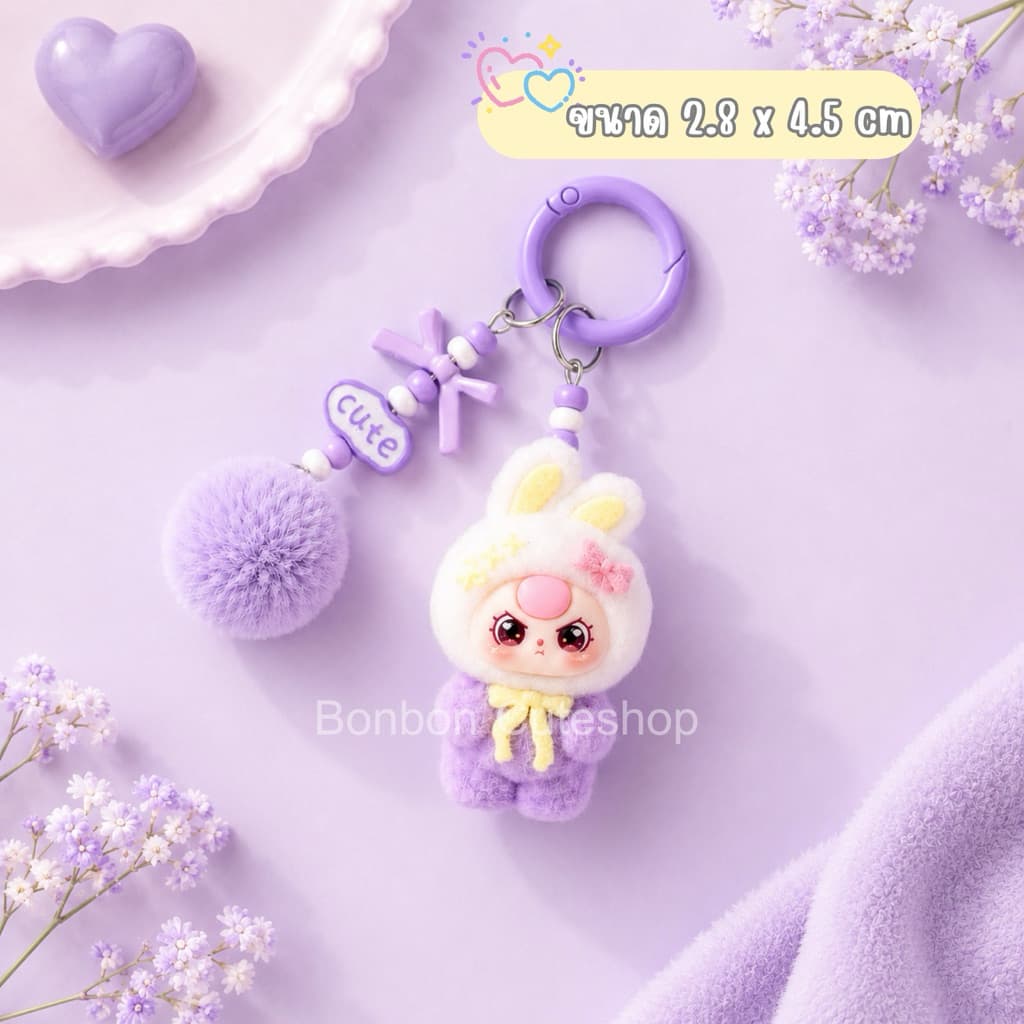 ตุ๊กตากระต่ายสีทูโทนห้อยมือถือ ที่ห้อยมือถือ สายคล้องโทรศัพท์ by bonbon cuteshop รูปที่ 4