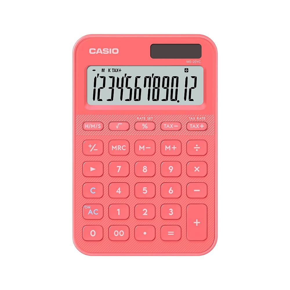 Casio Calculator เครื่องคิดเลขคาสิโอ้ สีสัน ประเภทตั้งโต๊ะ MS-20YC 12 หลัก รูปที่ 3