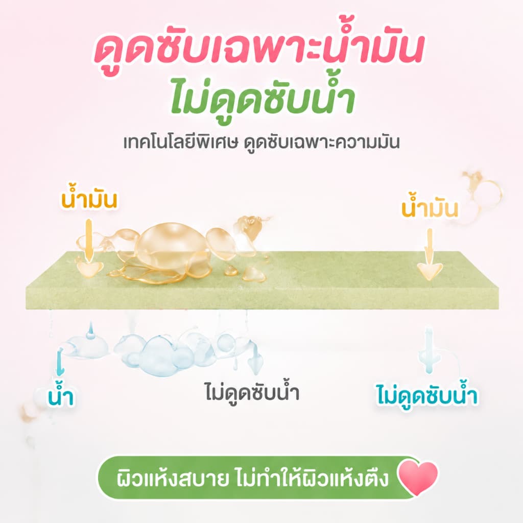 300 แผ่น/กระดาษซับมัน ซับมันบนใบหน้า พกพาสะดวก ใช้ได้ทั้งชายและหญิง ซับมันแต่ไม่หลุดเมคอัพ รูปที่ 3