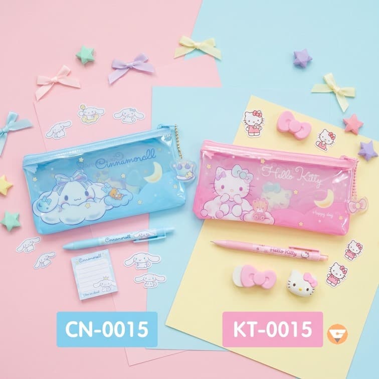 กระเป๋าดินสอ Sanrio ลิขสิทธิ์แท้ melody kitty kuromi hangyodon ขนาด 10x20 ซม.รุ่น 0015 เนื้อ PVC รูปที่ 5