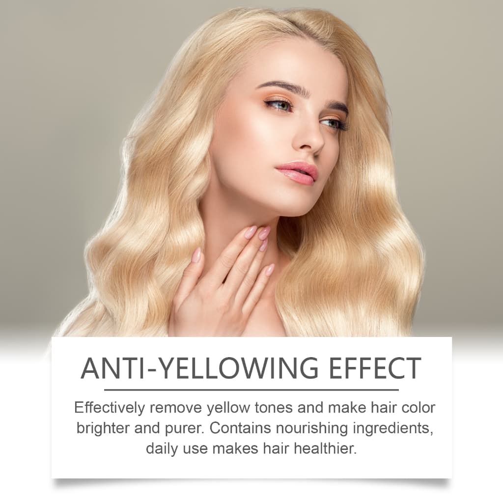 EELHOE แชมพูม่วงและปกป้องสีผม 100มล. ล็อกสีผม ช่วยล้างไรเหลือง ดูแลผมฟอกหรือทำสี รักษาสีผมสดใสระดับมืออาชีพ รูปที่ 4