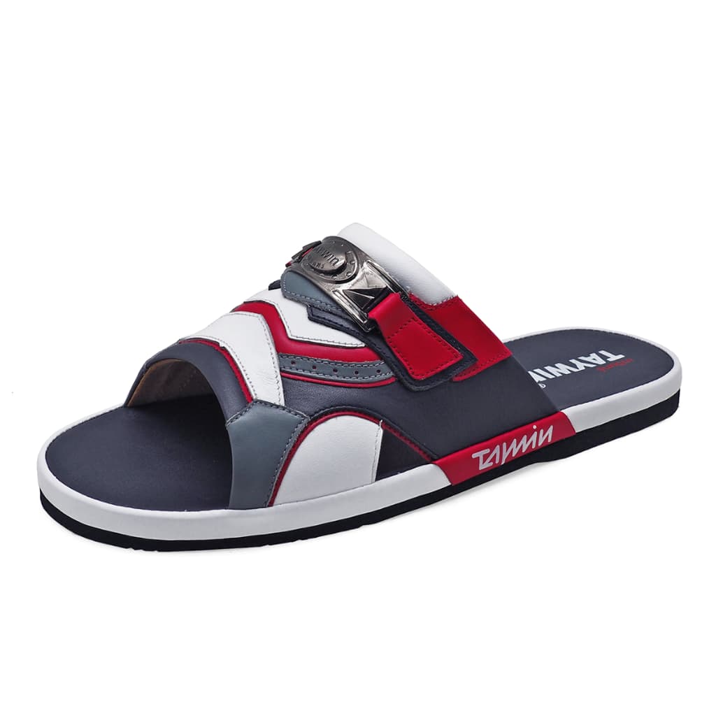 TAYWINแท้ เทวินทร์แท้ รองเท้าแตะพื้นบาง SKN-02 Size39-46 หนังนิ่มกรม-นิ่มขาว-นิ่มแดง-นิ่มเทา รูปที่ 1