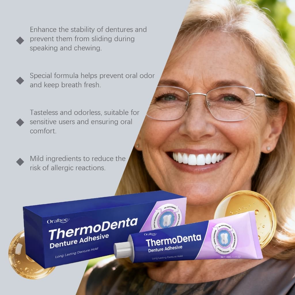 Oralhoe ครีมกาวติดฟันปลอม 40g สูตรเมนทอล ยึดติดแน่นมั่นคง ไม่ระคายเคือง ให้ความสบายยาวนานตลอดวัน รูปที่ 7