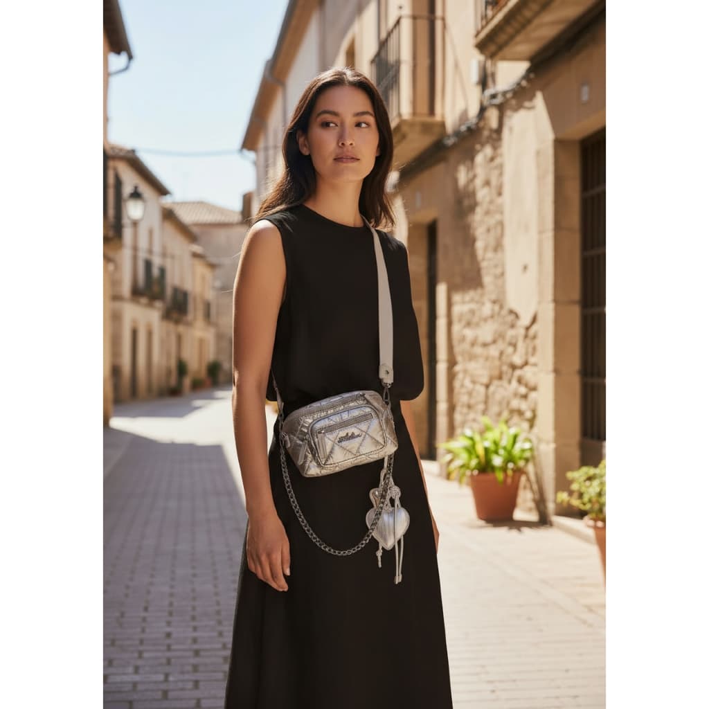 NEW Lada กระเป๋าสะพายข้าง รุ่น Aria Crossbody Cycle Series สะพายได้หลายแบบ ถอดสายได้ เบานุ่มมือ ใส่โทรศัพท์ ผ้า Recycle รูปที่ 6