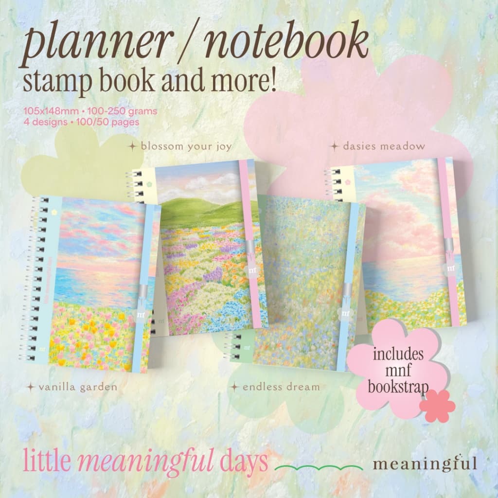 สมุดแพลนเนอร์ / สมุดโน้ต / สมุดสแตมป์ / junk journal - Little meaningful days ขนาดพกพา A6 รูปที่ 1