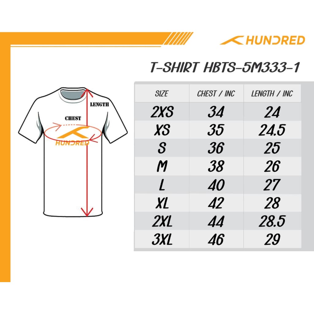 เสื้อแบดมินตัน HUNDRED badminton tee HBTS-5M333-6 รูปที่ 3