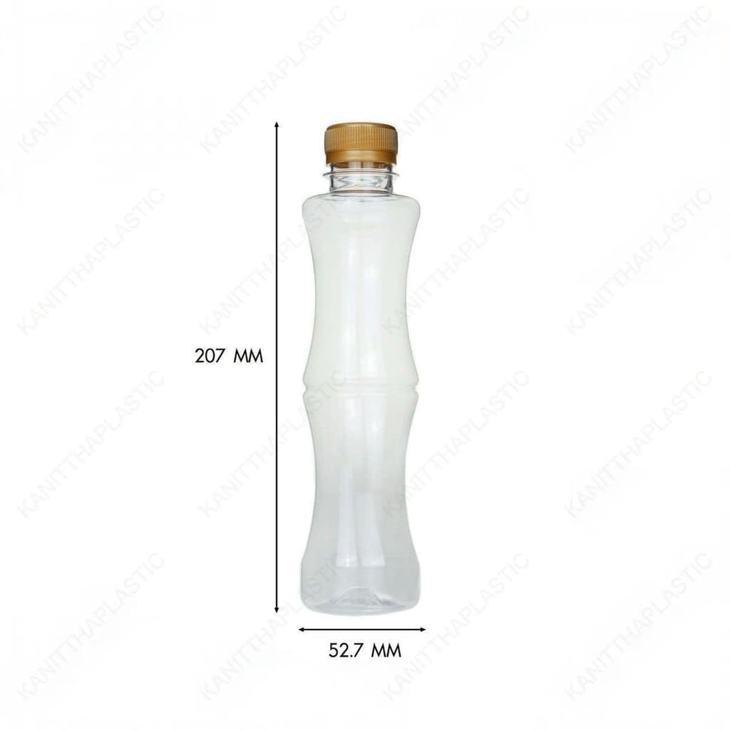 แพคใหญ่ ขวดพลาสติก PET ทรงปล้องอ้อย ปริมาตร 300 ml. รูปที่ 3