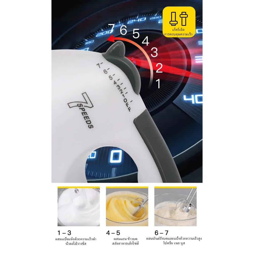 Electrolux เครื่องตีไข่แบบใช้มือถือ 30S ตีไข่อย่างรวดเร็ว เครื่องตีไข่อัตโนมัติ ไข่ขาวเครื่องผสม 1 รูปที่ 8