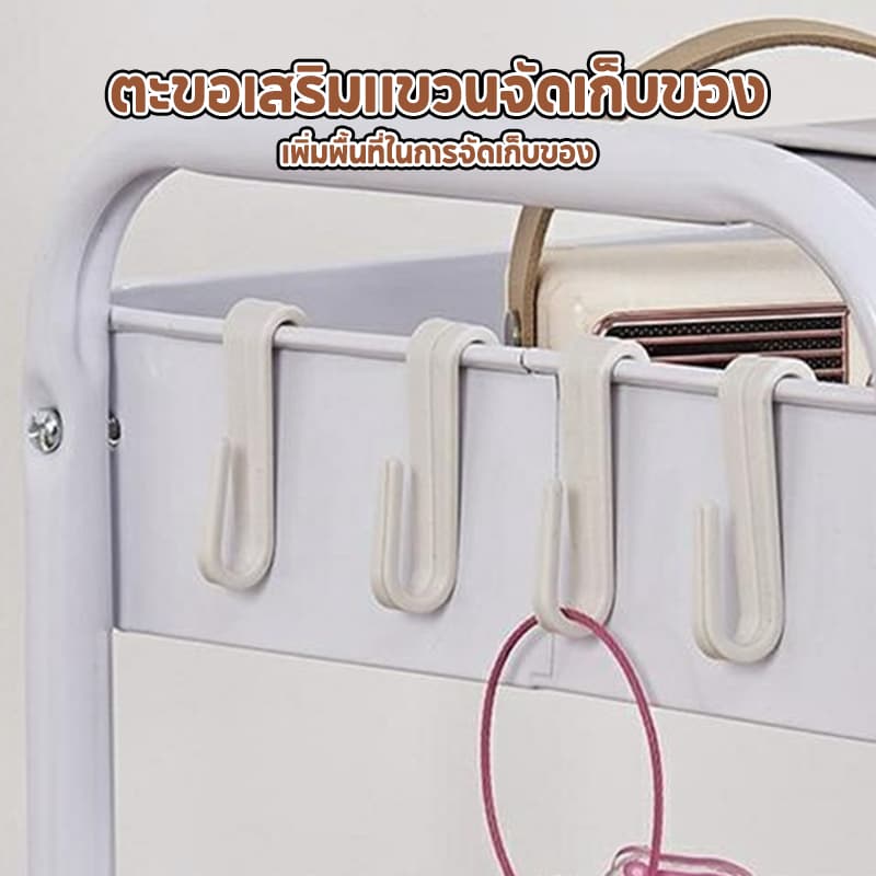 LIIFUNG ชั้นวางของรถเข็น มีล้อเลื่อน+ที่จับ เคลื่อนย้ายสะดวก รถเข็นเก็บของ ชั้นวางของ รูปที่ 6