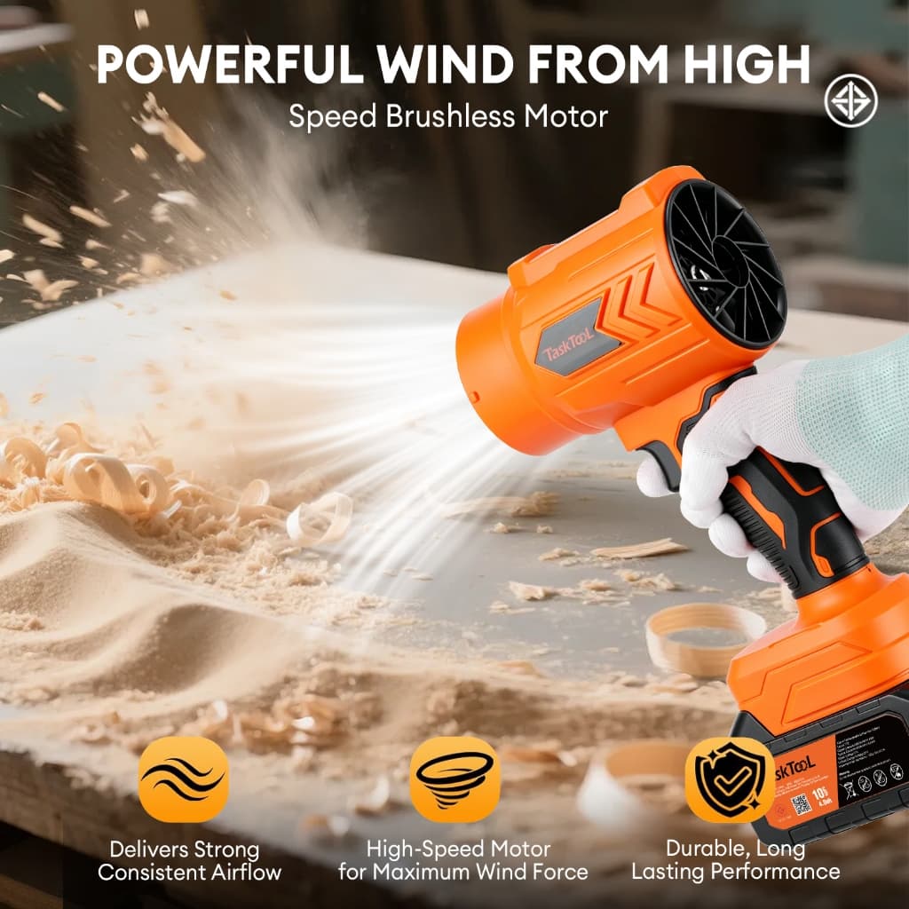 TASKTOOL TISI มาตรฐาน เครื่องเป่าลม 32000rpm/min เครื่องเป่าลมไร้สาย 21V โบเวอร์ ที่เป่าลมไฟฟ้า เครื่องเป่าลมเจ็ท รูปที่ 2