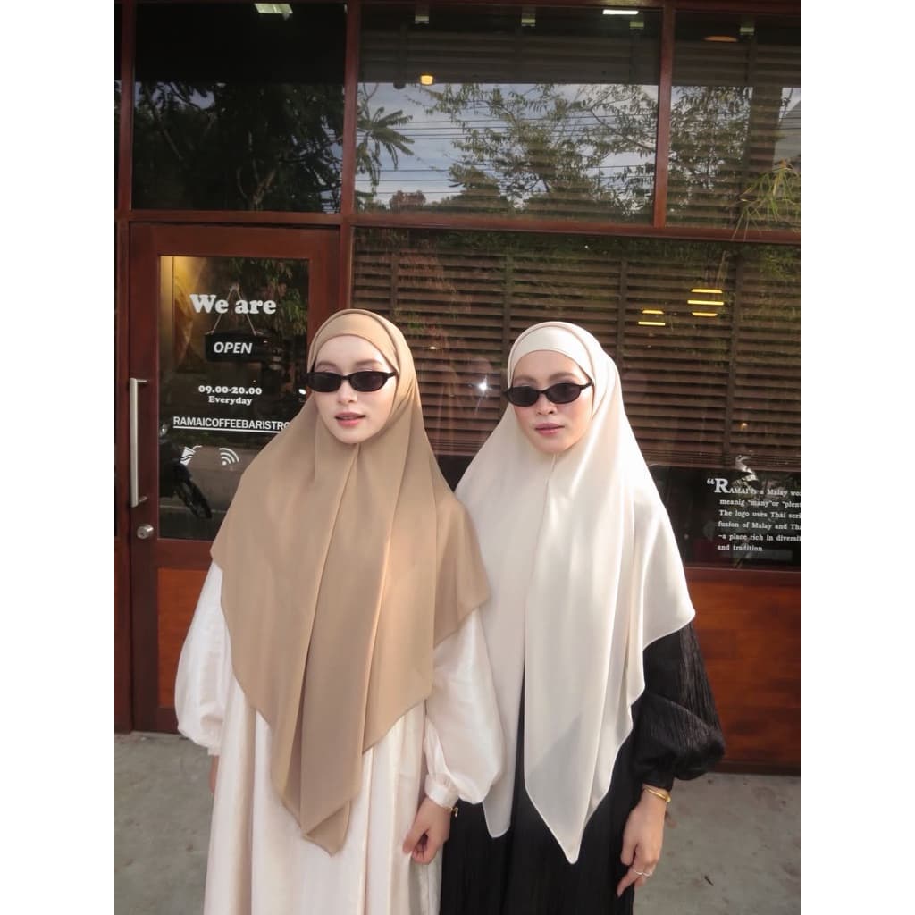 ผ้าคลุมสามเหลี่ยมทรงหน้าตุรกี ผ้าชีฟอง โทนสีสวยละมุน รูปที่ 2