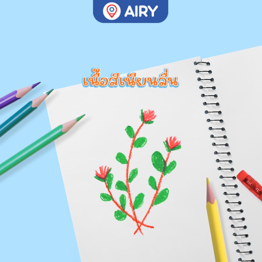 สีไม้ลบได้ รุ่น BM-LC1720-12 ดินสอสี ระบายลื่น วาดภาพ ศิลปะ งานDIY ตกแต่งสมุด scrapbook รูปที่ 6