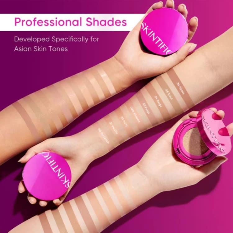 SKINTIFIC Cover Glow Perfect Cushion 5g คุชชั่นโกลว์ สคินทิฟฟิค รูปที่ 3