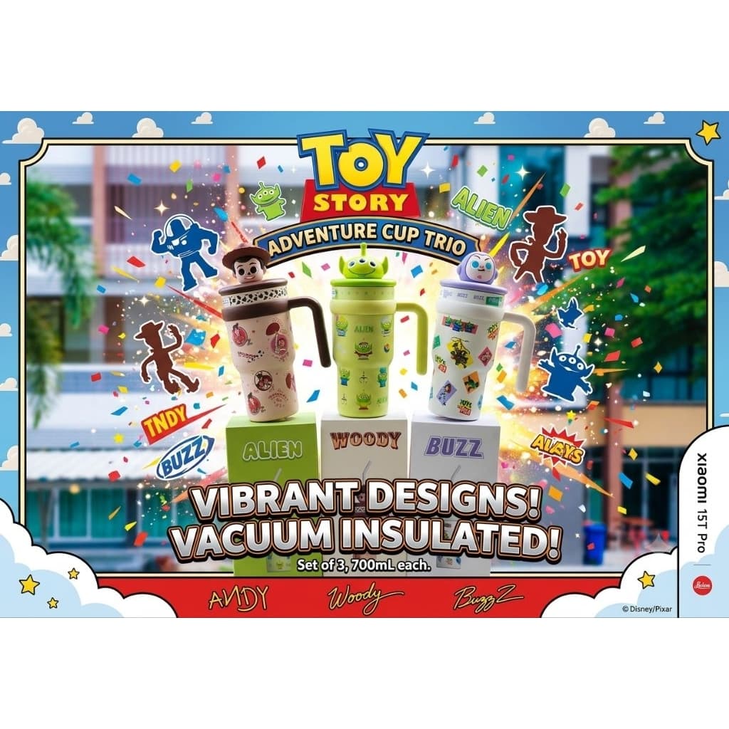 Toy Story 5แก้วเก็บอุณหภูมิ700mlกระติกน้ำสเตนเลสดิสนีย์ทอยสตอรี่ ,ผ้าห่มฮู้ด,หมอนอิง หมอนเมมโมรี่โฟม แท้ % รูปที่ 4