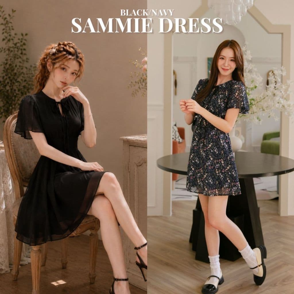 DR0497 LABELLE รุ่น Sammie Dress เดรสสั้นทำงาน เดรสน่ารัก รูปที่ 1