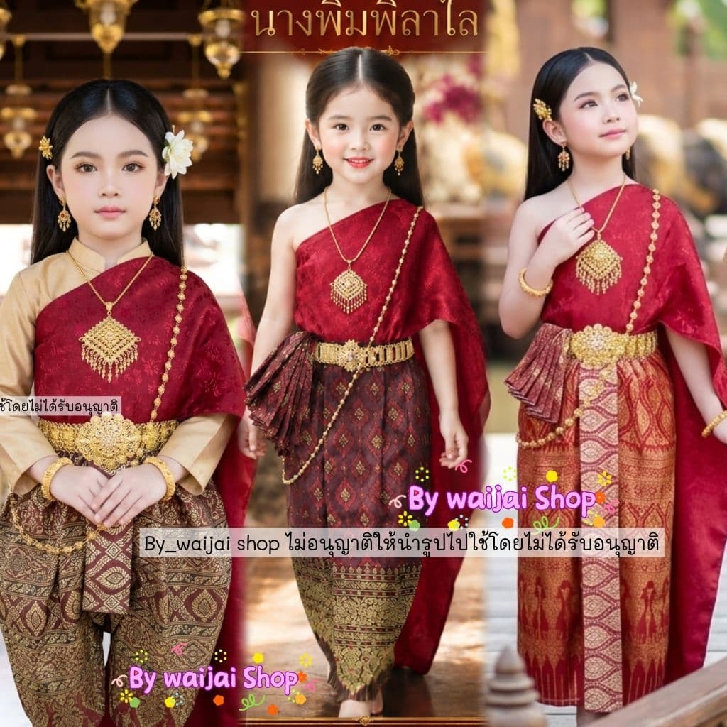 ชุดนางในวรรณคดี ชุดไทยการแสดง เรียกแมสได้ ขุนแผน วันทอง พระอภัยมณี นางเงือก ชุดฤาษี ชุดเงาะป่า รูปที่ 3