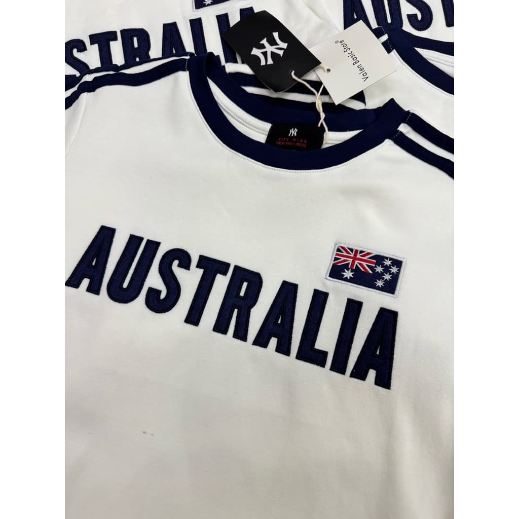 NY Newyork Aus baby tee เสื้อยืดคอกลมแขนสั้นทรงเบบี้ที งานปักลายใหม่น่ารักมาก รูปที่ 7