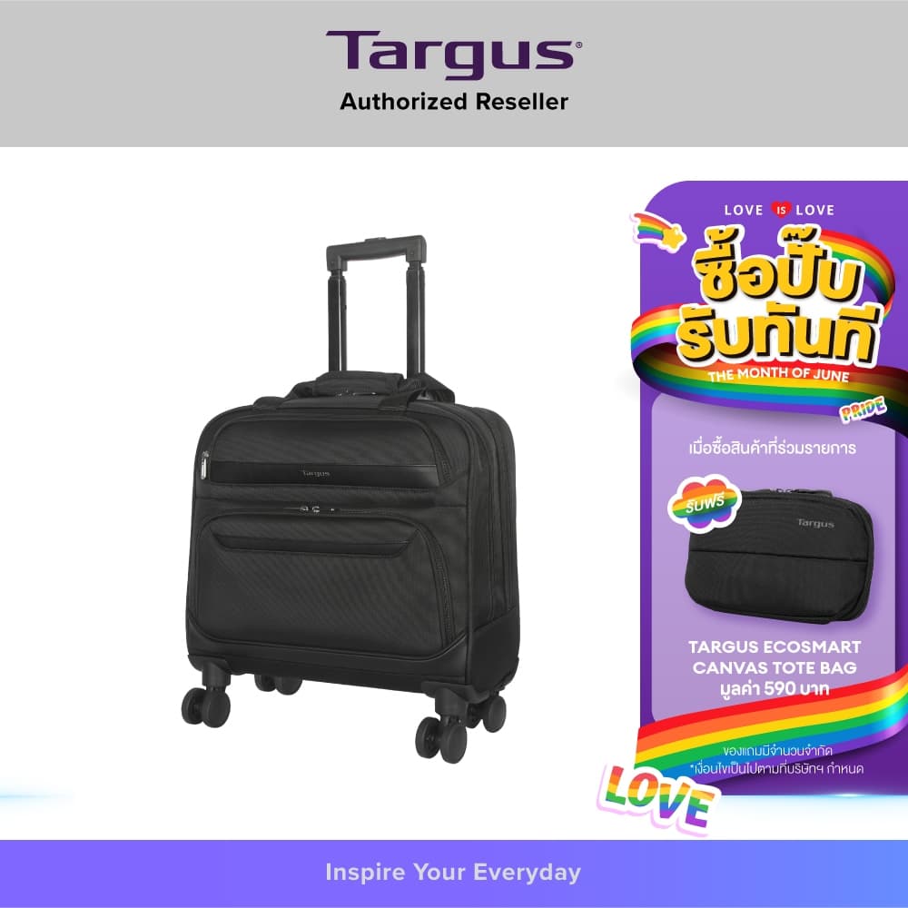 Targus Transit 4-Wheel Rolling Laptop Case กระเป๋าเป้สำหรับใส่โน๊ตบุ๊ค 16" แบบมีล้อลาก สะดวกและคล่องตัว รูปที่ 1