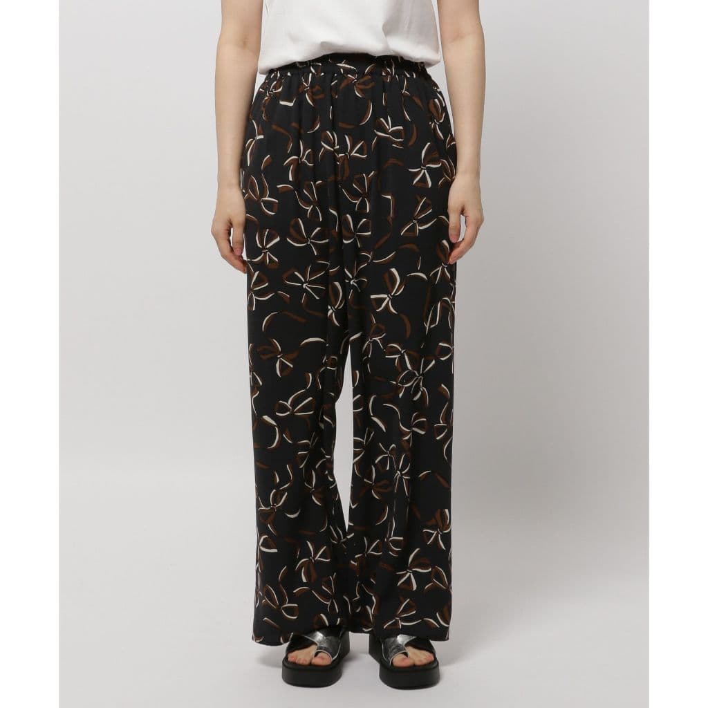 niko and ... กางเกงพิมพ์ลายวินเทจ เรียบลื่น Retro print loose-fitting pants รูปที่ 5