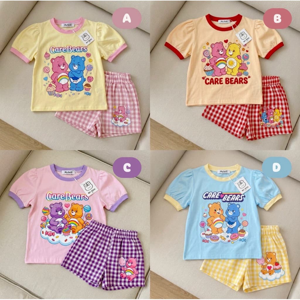 ชุดเซ็ทลูกสาว แขนตุ๊กตา หมีสุดน่ารัก เสื้อสรีน ผ้านิ่มค่าาา กางเกงผ้าทอ จ้ำม่ำ ชอบหลวม +1ไซซ์นะค๊าาา B00065 รูปที่ 2
