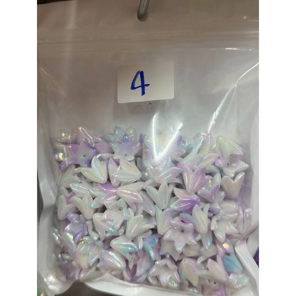 ลูกปัดดอกปีกดอกไม้บาน diy ดอกไม้ รูปที่ 3