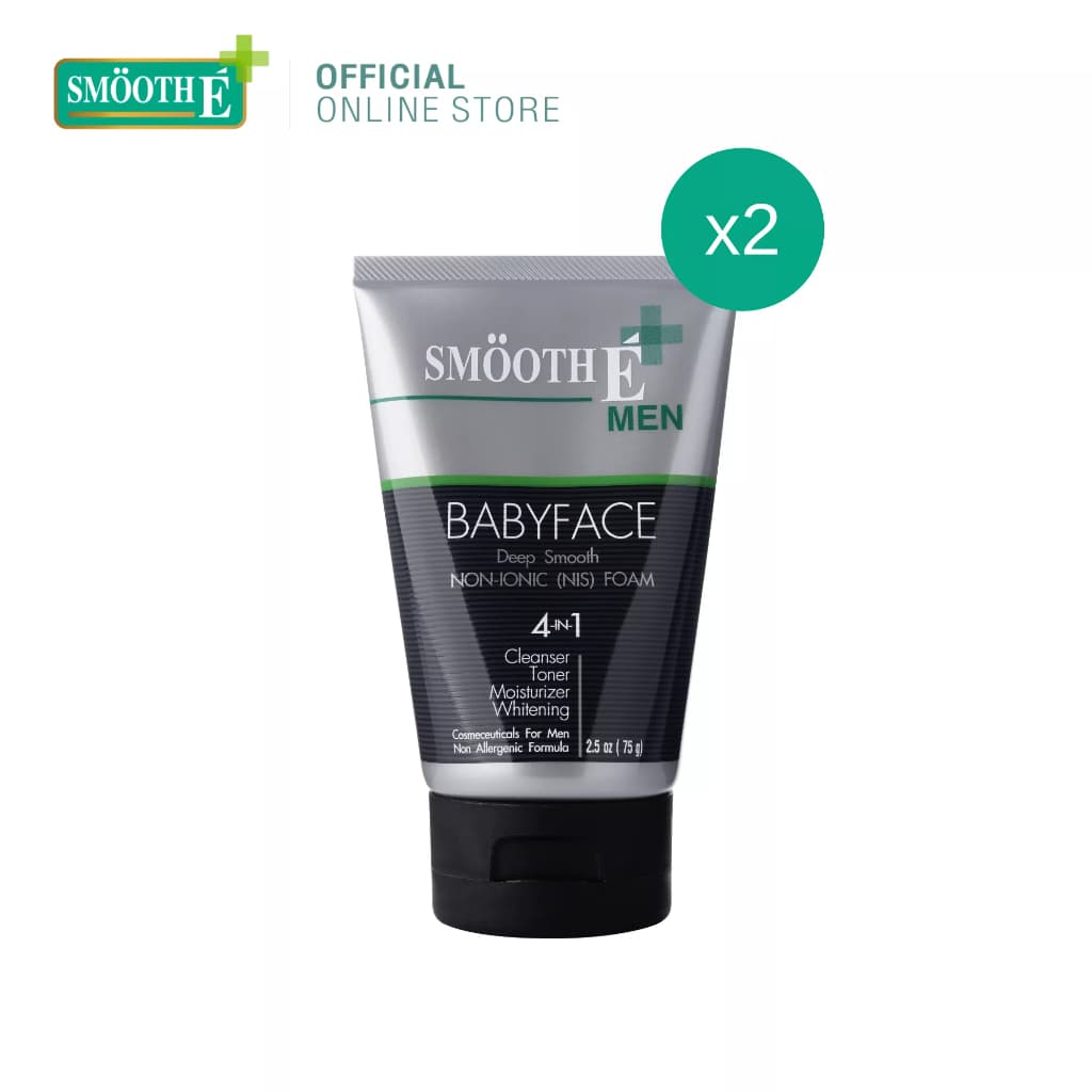 Smooth E For men Foam 2.5 Oz. โฟมล้างหน้าสำหรับผู้ชาย สูตรไม่มีฟอง ลดความมัน ทำความสะอาดครบจบ สมูทอี รูปที่ 1