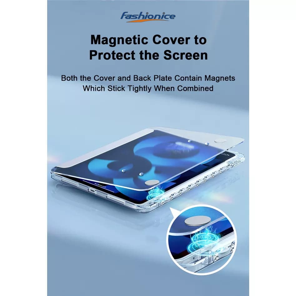 Crystal Frosted Glass Case for pad air4/5/10.9 pro11/12.9 2020/2021/2022 gen7/8/9/10.2 gen10/10.9/2022เคสอะคริลิคฝาขุ่น รูปที่ 2