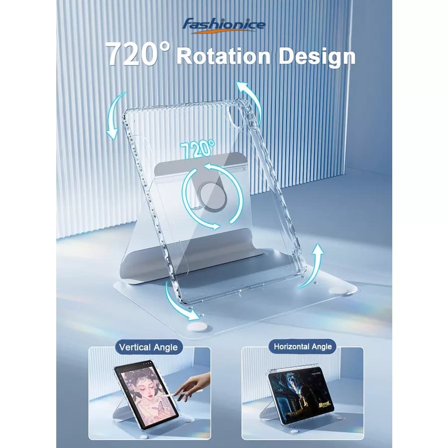 Crystal Frosted Glass Case for pad air4/5/10.9 pro11/12.9 2020/2021/2022 gen7/8/9/10.2 gen10/10.9/2022เคสอะคริลิคฝาขุ่น รูปที่ 5