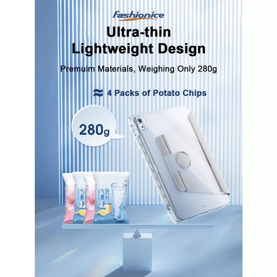 Crystal Frosted Glass Case for pad air4/5/10.9 pro11/12.9 2020/2021/2022 gen7/8/9/10.2 gen10/10.9/2022เคสอะคริลิคฝาขุ่น รูปที่ 4