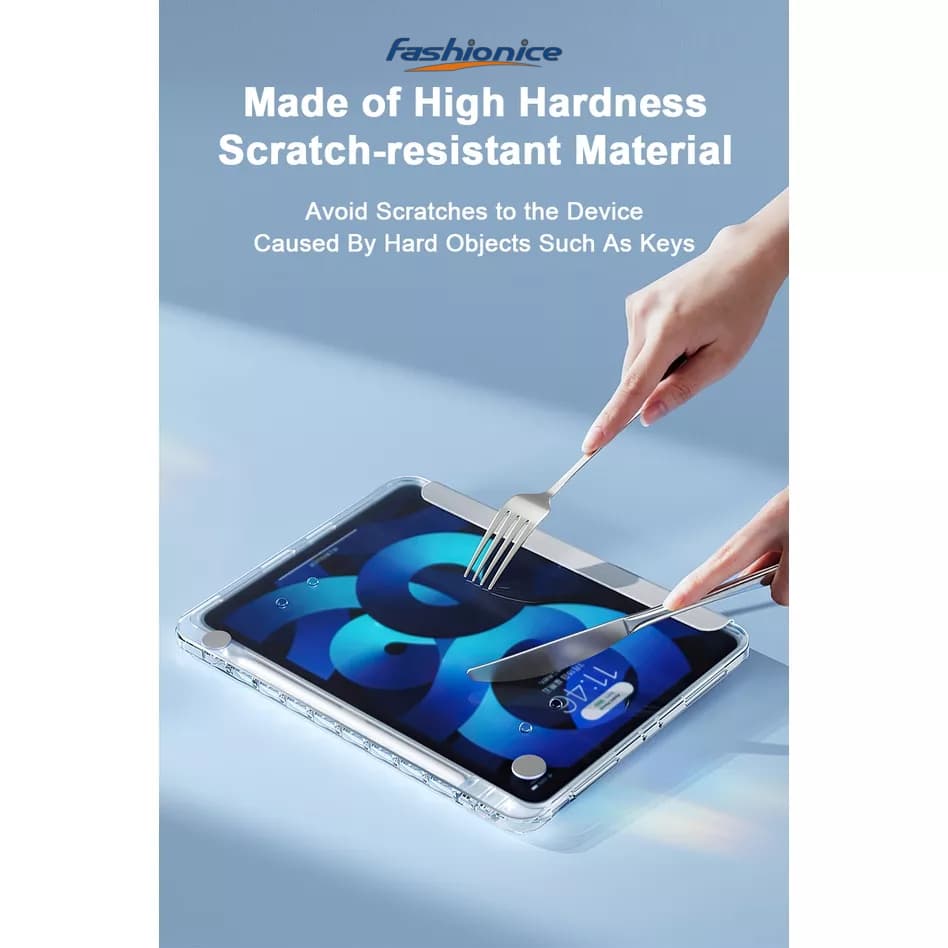 Crystal Frosted Glass Case for pad air4/5/10.9 pro11/12.9 2020/2021/2022 gen7/8/9/10.2 gen10/10.9/2022เคสอะคริลิคฝาขุ่น รูปที่ 3