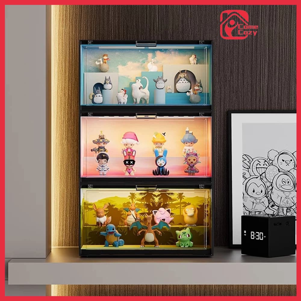 กล่องใส่โมเดล ตู้โชว์โมเดล กล่องใส่ art toy กล่องเก็บโมเดล พร้อมไฟLED โชว์ของเล่น สินค้า ในไทย รูปที่ 8