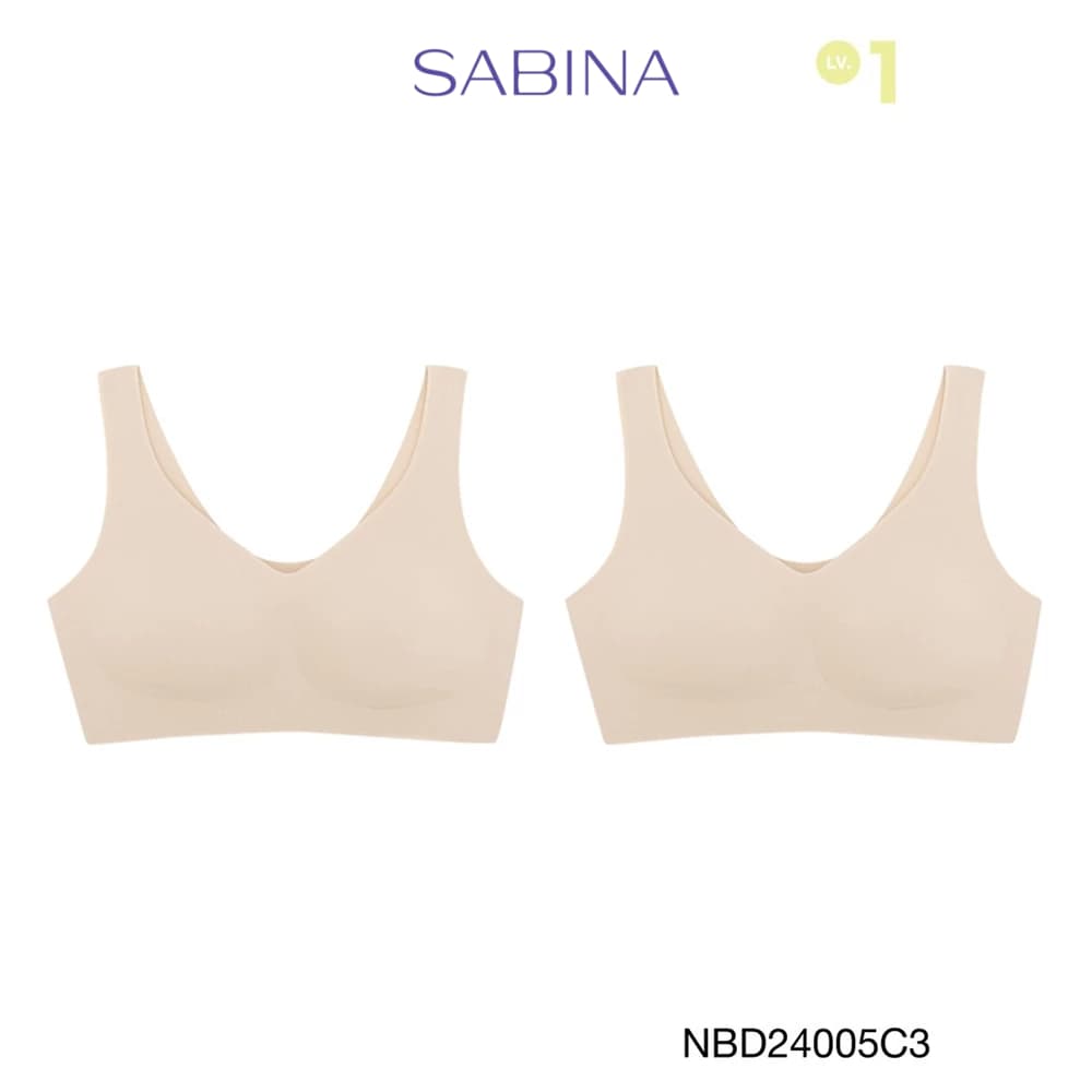 Sabina เสื้อชั้นใน Perfect Bra Level 1 ไร้ตะเข็บ ไร้โครง รหัส NBD24005C3 - สีเนื้อเข้ม รูปที่ 1