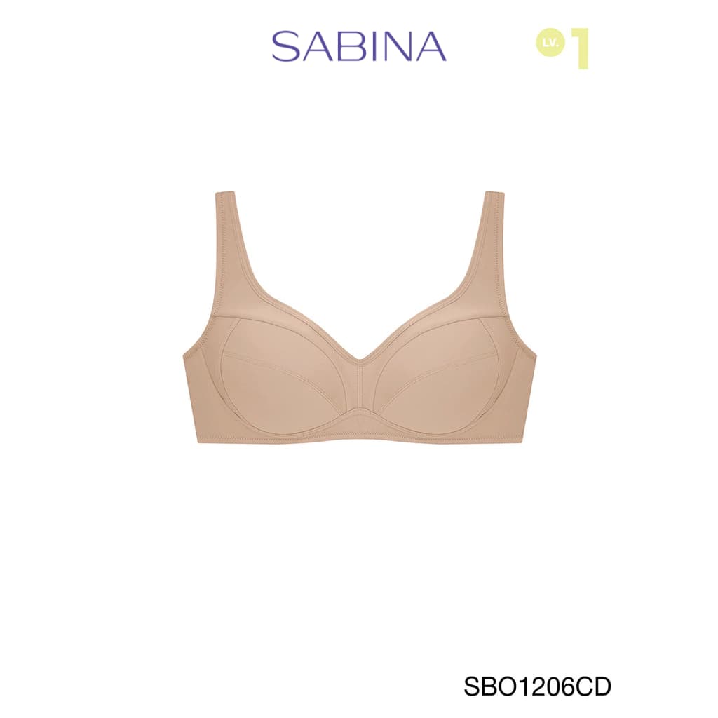 Sabina Function Bra Level 1 เสื้อชั้นใน ไร้โครง รหัส SBO1206CD - สีเนื้อเข้ม รูปที่ 1
