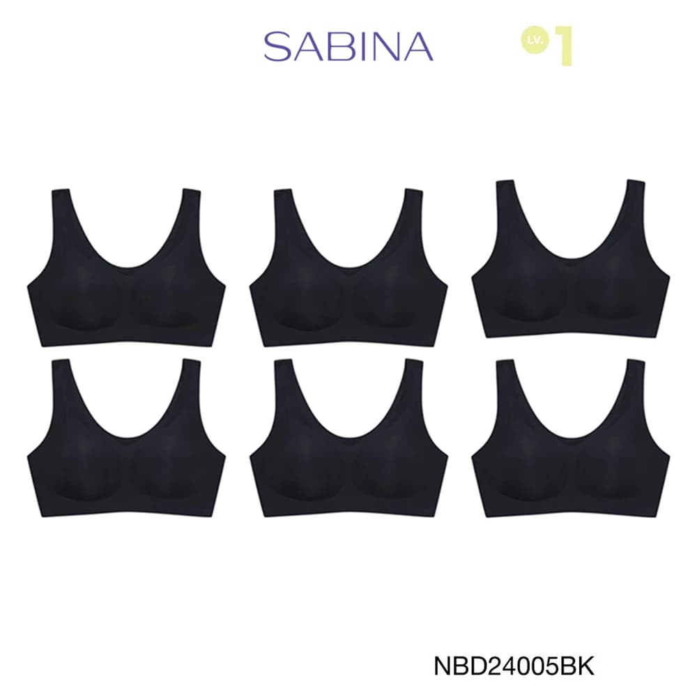 Sabina เสื้อชั้นใน Perfect Bra Level 1 ไร้ตะเข็บ ไร้โครง รหัส NBD24005BK - สีดำ รูปที่ 1