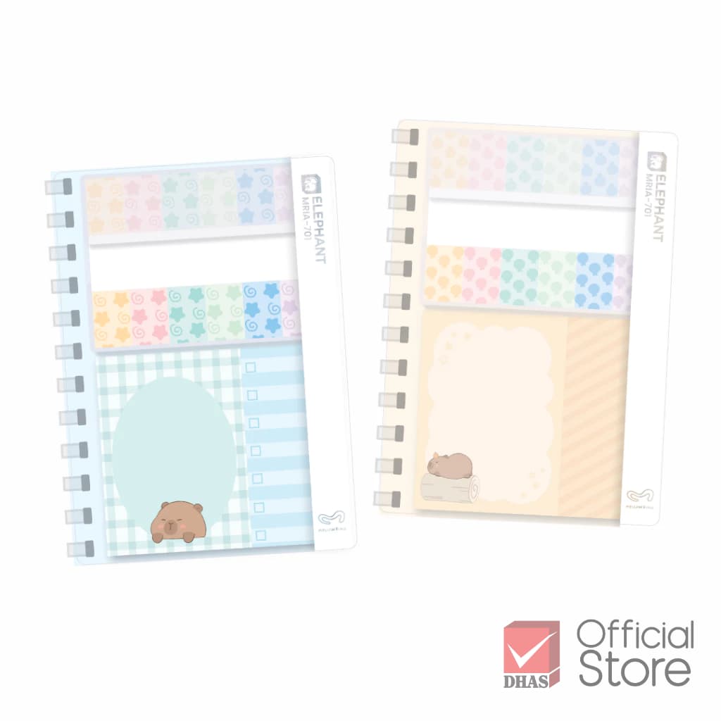 Elephant สมุดโน๊ต สมุดสันห่วง พลาสติก Mellow Ring คาปิบาร่า จำนวน 1 เล่ม คละลาย รูปที่ 5