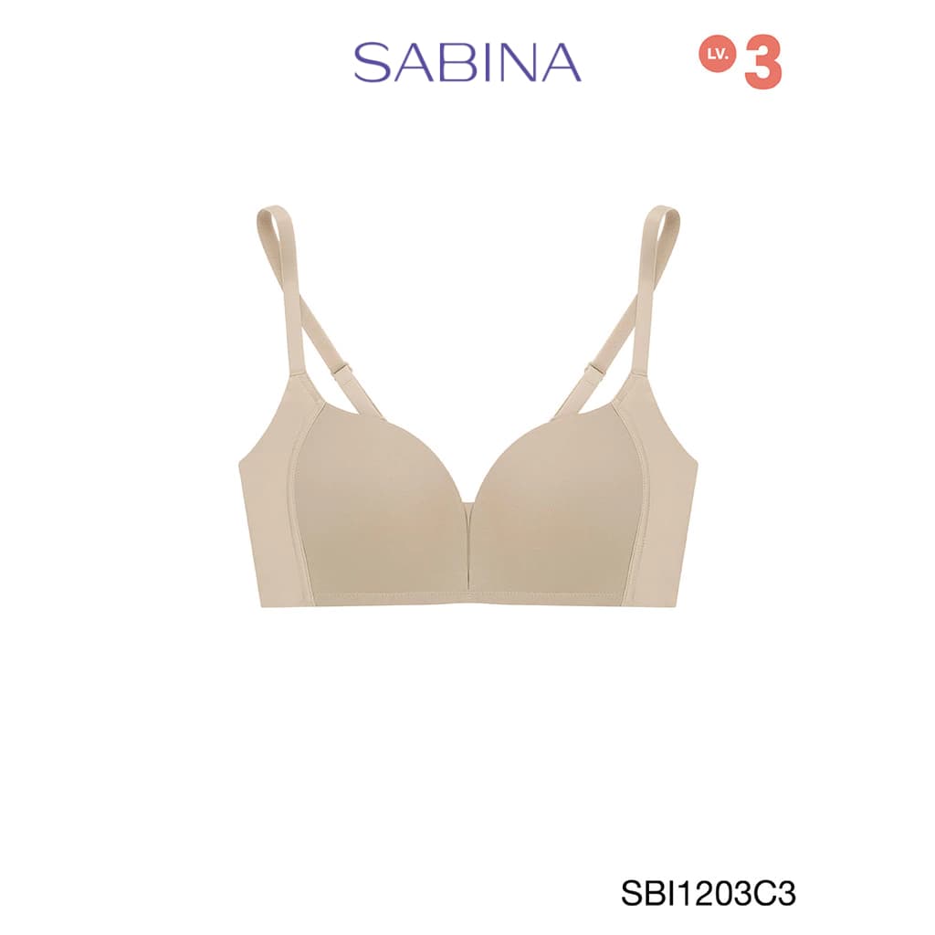 Sabina Modern V Level 3 เสื้อชั้นใน ไร้ตะเข็บ ไร้โครง รหัส SBI1203C3 - สีเนื้อเข้ม รูปที่ 1
