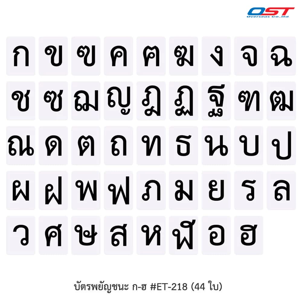 บัตรคำ Flashcards อักษรภาษาไทย บัตรพลาสติก ขนาด 4.5x6 ซม. รูปที่ 5