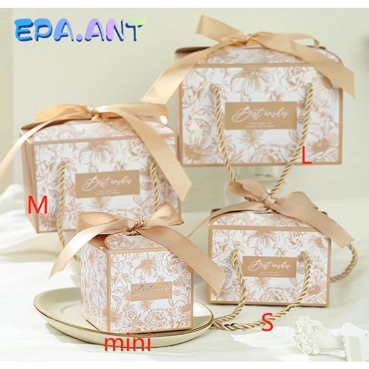EPAกล่องขนมสไตล์วินเทจ มีหูหิ้ว+โบว์ รูปที่ 4