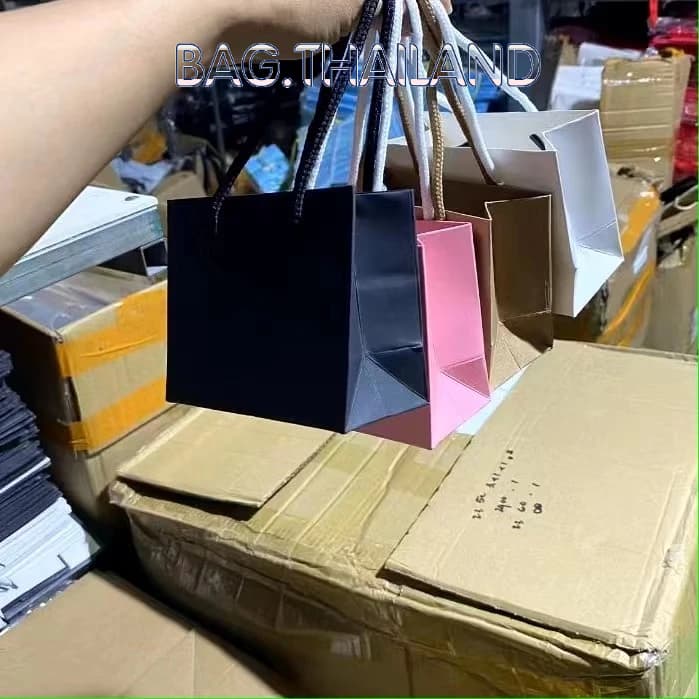 ⭐bag⭐ ถุงกระดาษหูหิ้ว ขนาดเล็ก ถุงใส่เครื่องประดับ ถุงขนาด10*12*6ซม รูปที่ 4